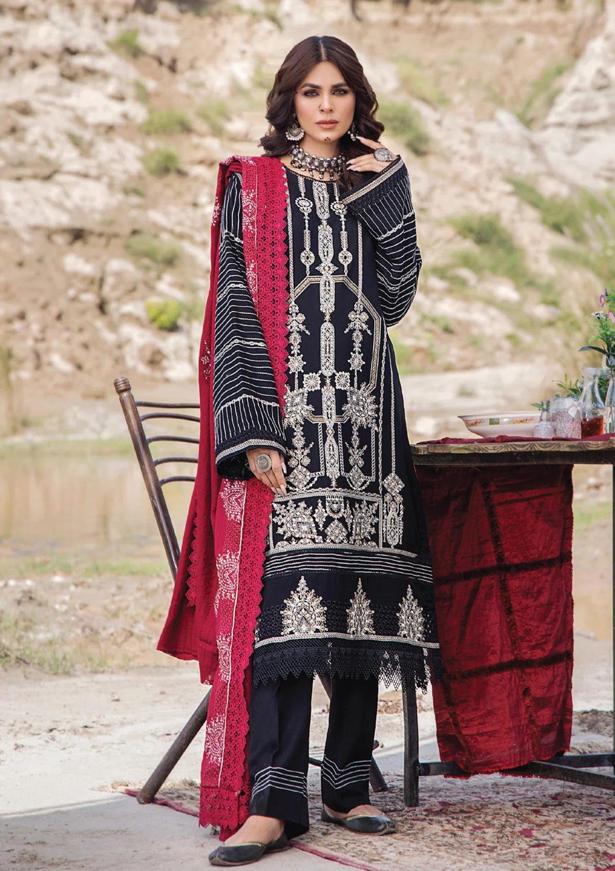 Panache Emb Woolen'23 Vol-02 D-04 - Mohsin Saeed Fabrics