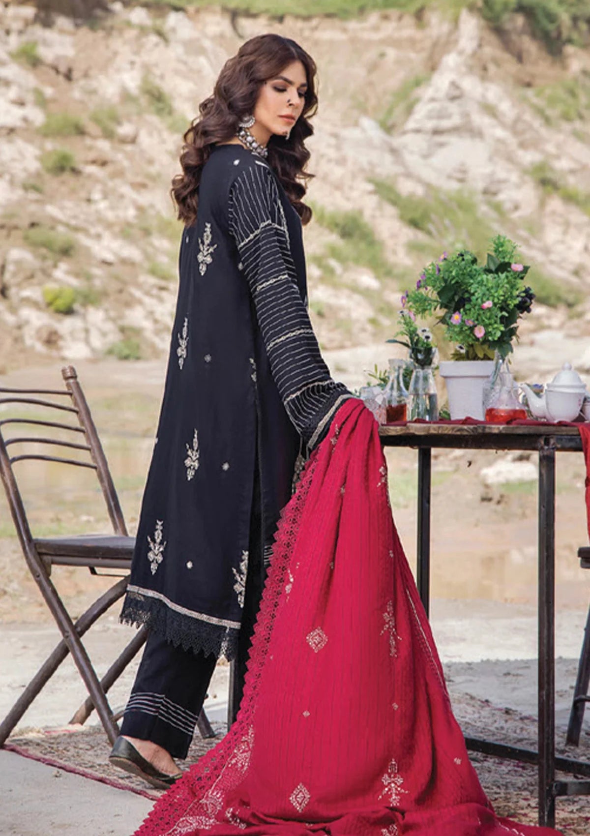 Panache Emb Woolen'23 Vol-02 D-04 - Mohsin Saeed Fabrics
