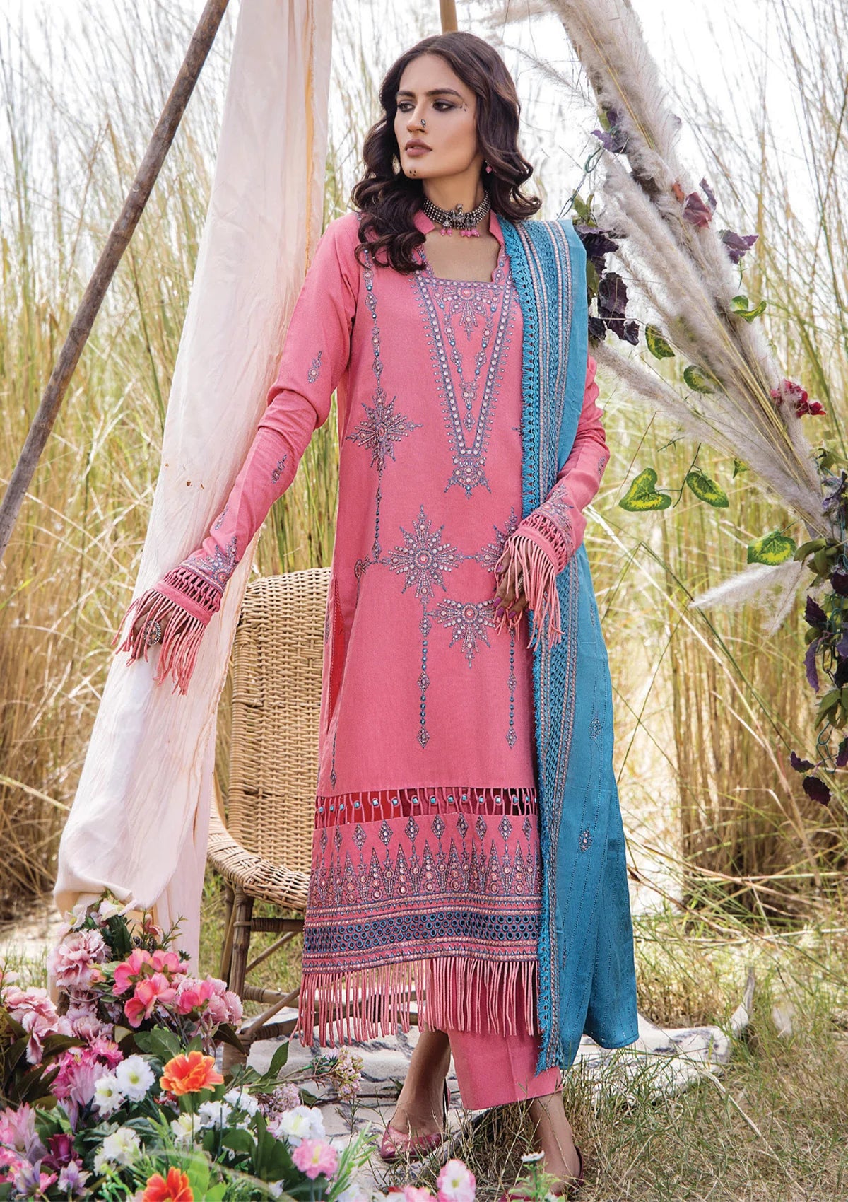 Panache Emb Woolen'23 Vol-02 D-05 - Mohsin Saeed Fabrics