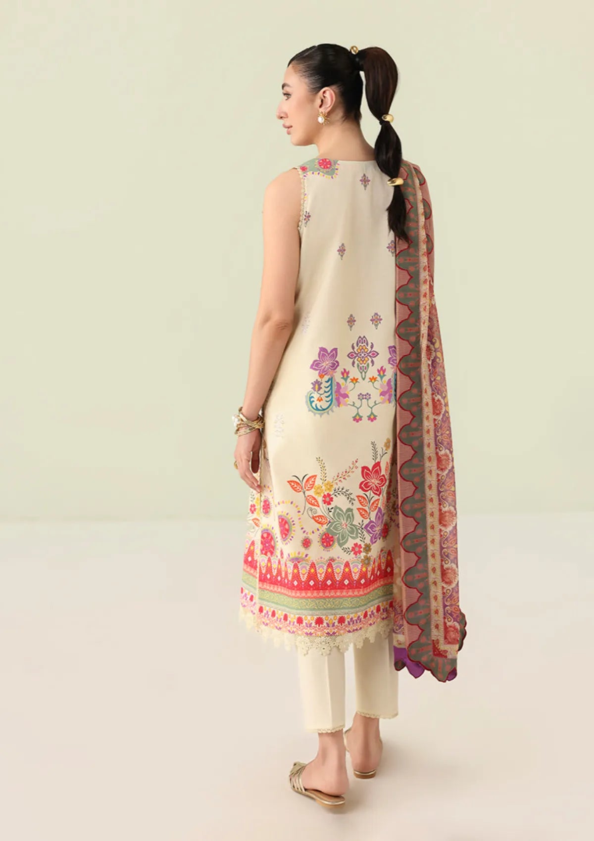 Roheenaz Rosette Lawn'26 D-65A Pastel Symphony
