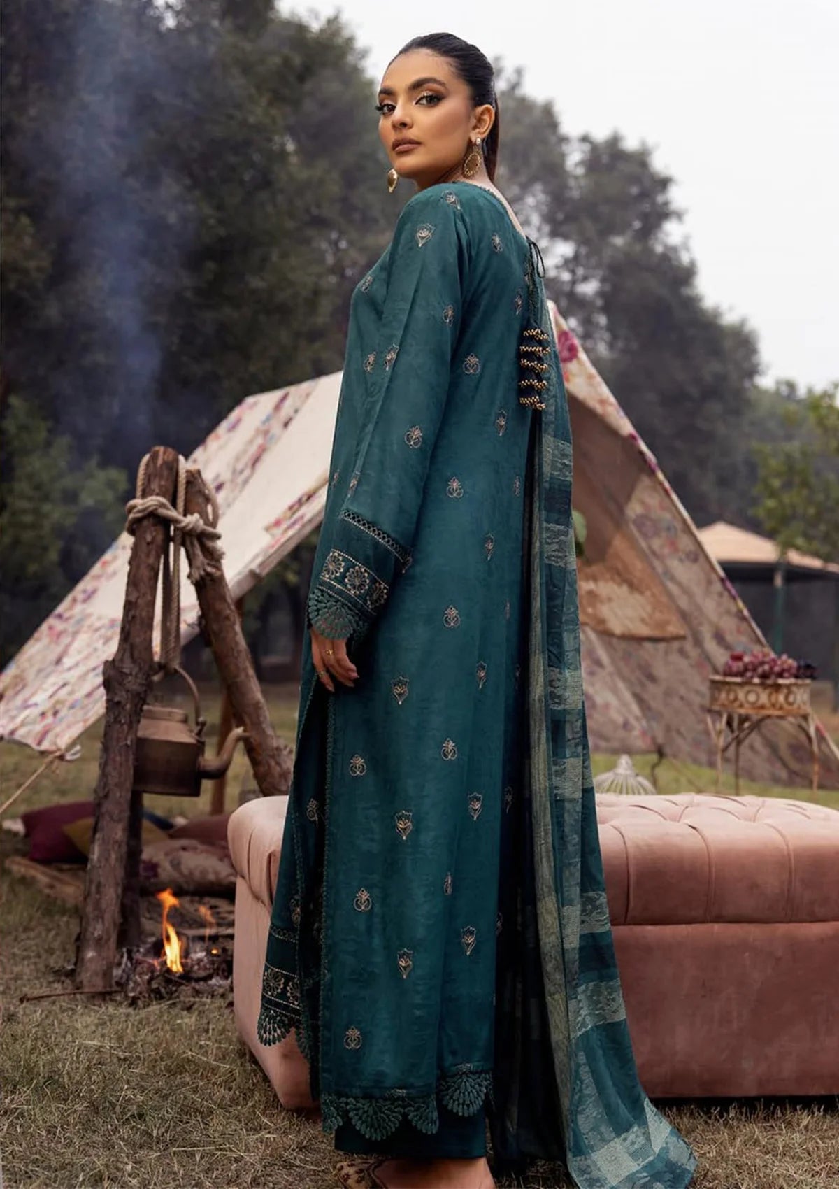Pehlu By Khoobsurat Emb Slub'23 P-04 - Mohsin Saeed Fabrics