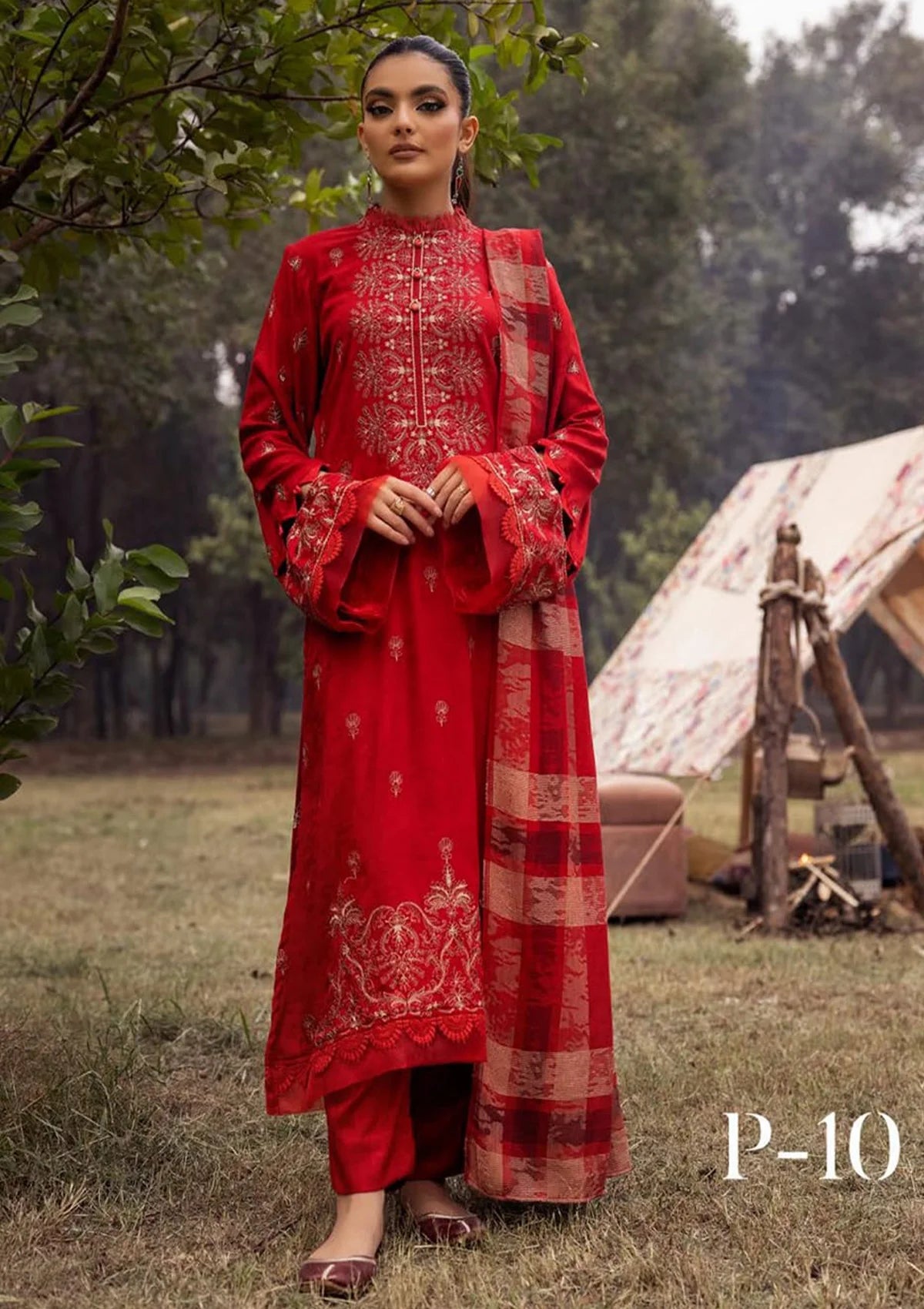 Pehlu By Khoobsurat Emb Slub'23 P-10 - Mohsin Saeed Fabrics