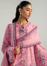 Hussain Rehar Zan Luxury Lawn'26 -Pembe