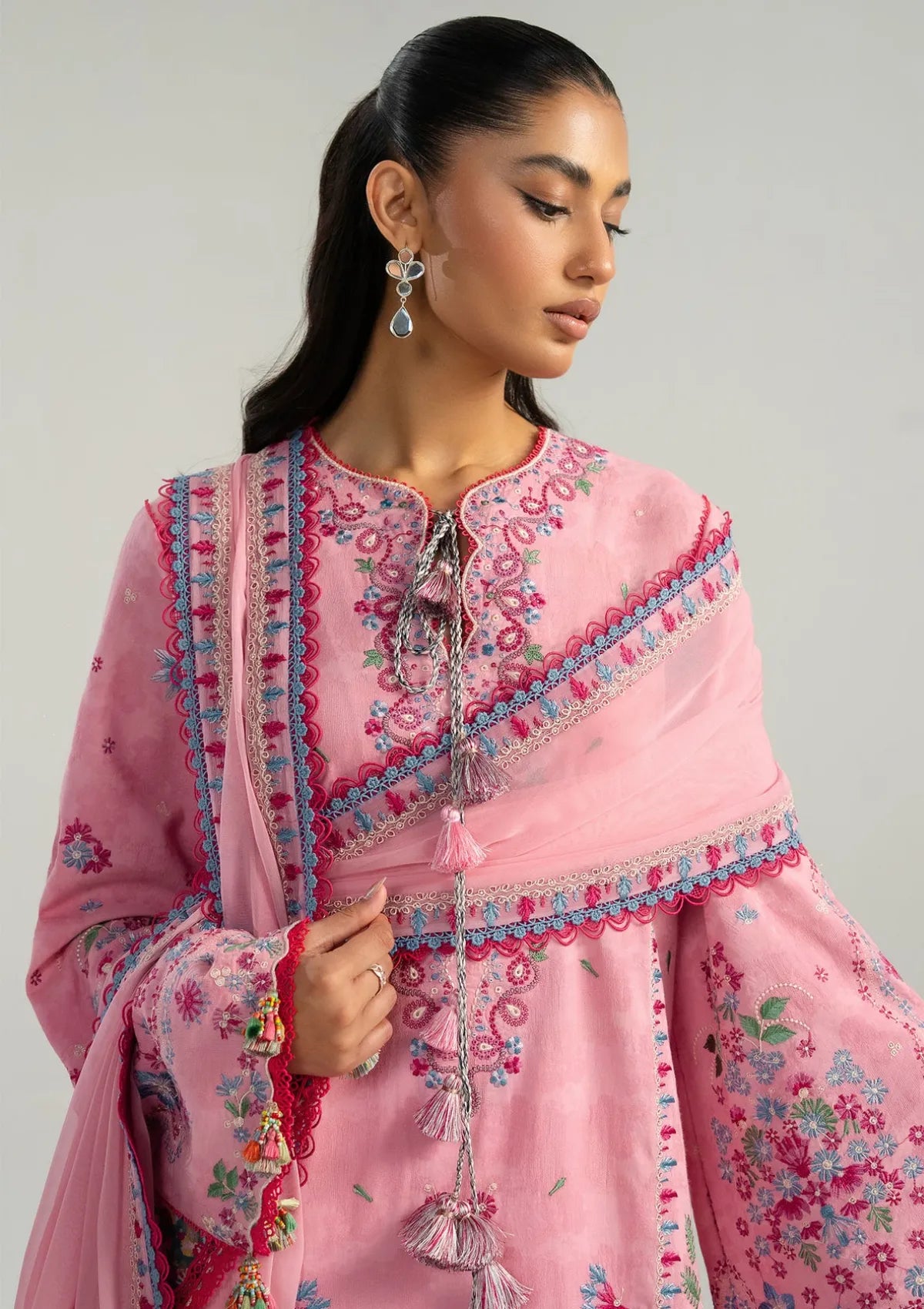 Hussain Rehar Zan Luxury Lawn'26 -Pembe