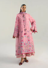 Hussain Rehar Zan Luxury Lawn'26 -Pembe