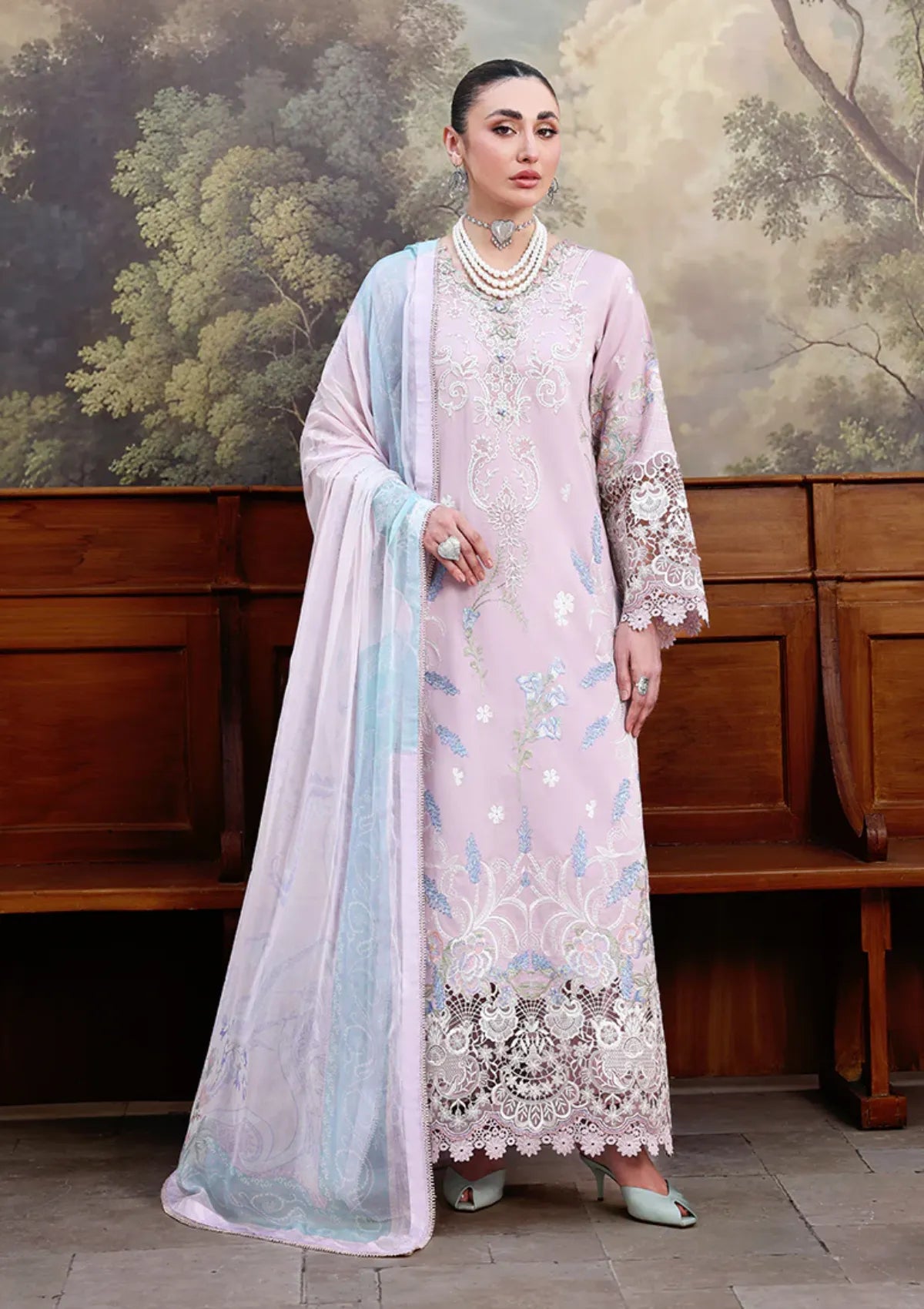 Roheenaz Floral Reveire Luxury Lawn'26 RNZ-601 Petal Bloom