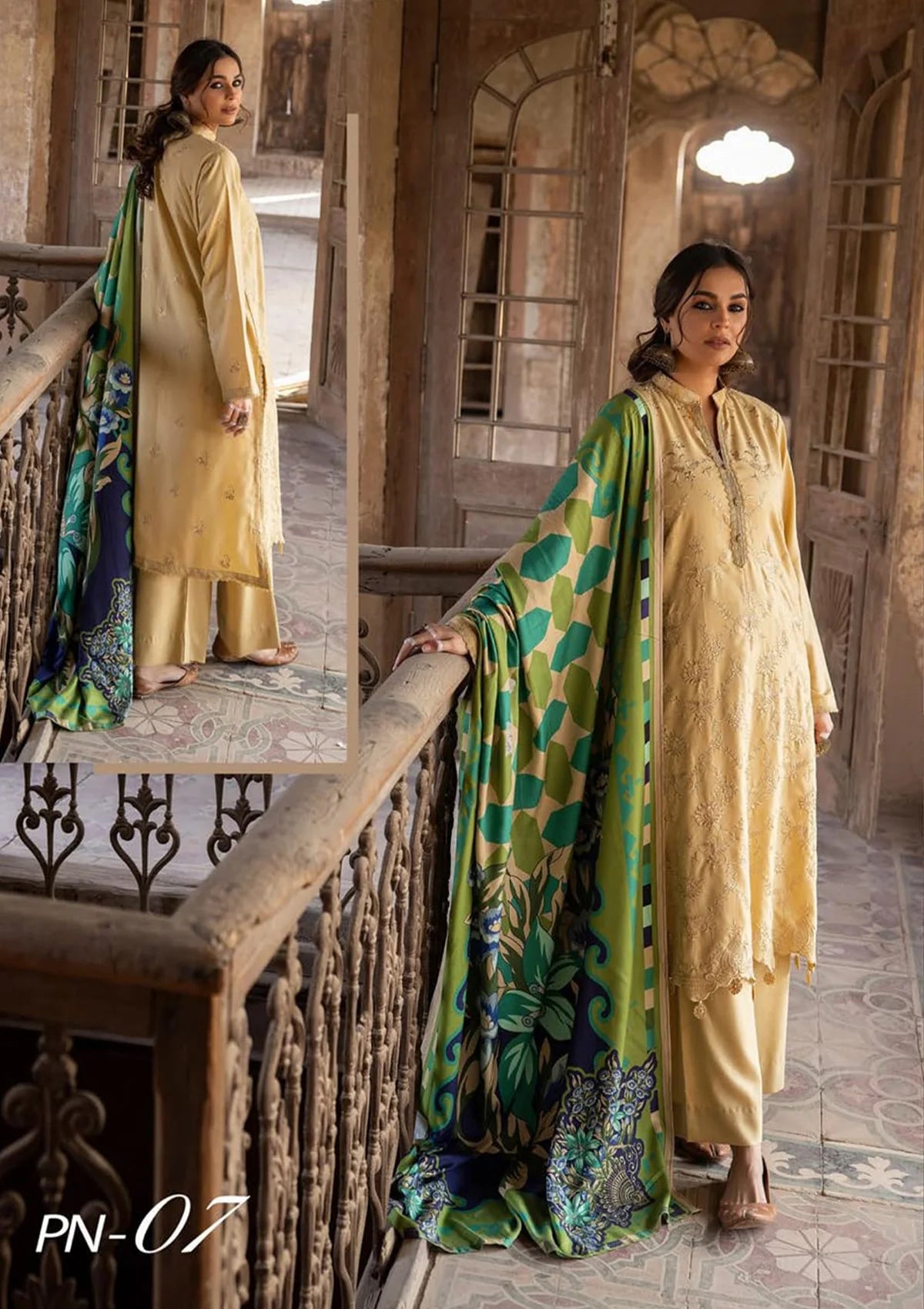 Phool Nagar By Khoobsurat Emb Dhanak'23 PN-07 - Mohsin Saeed Fabrics