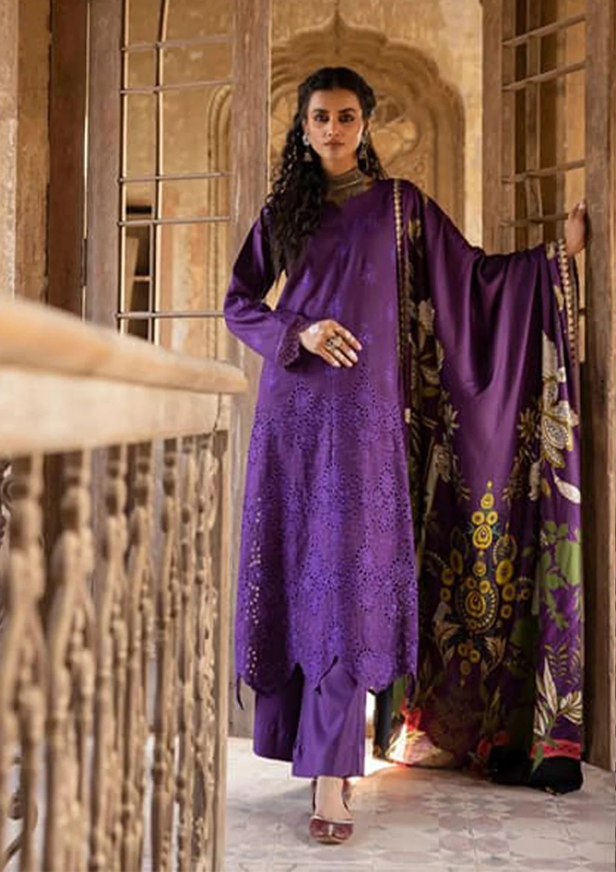 Phool Nagar By Khoobsurat Emb Dhanak'23 PN-10 - Mohsin Saeed Fabrics