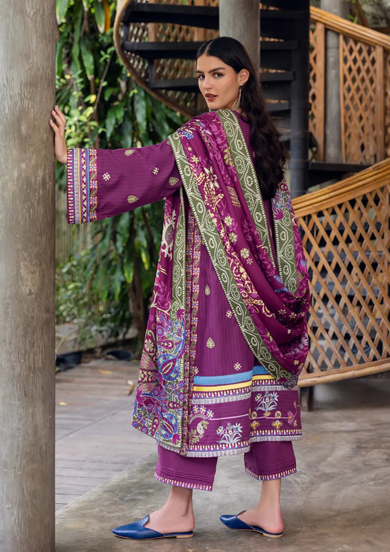 Mushq Hemline Symphony Karandi'25 D-07 Plum Swirl