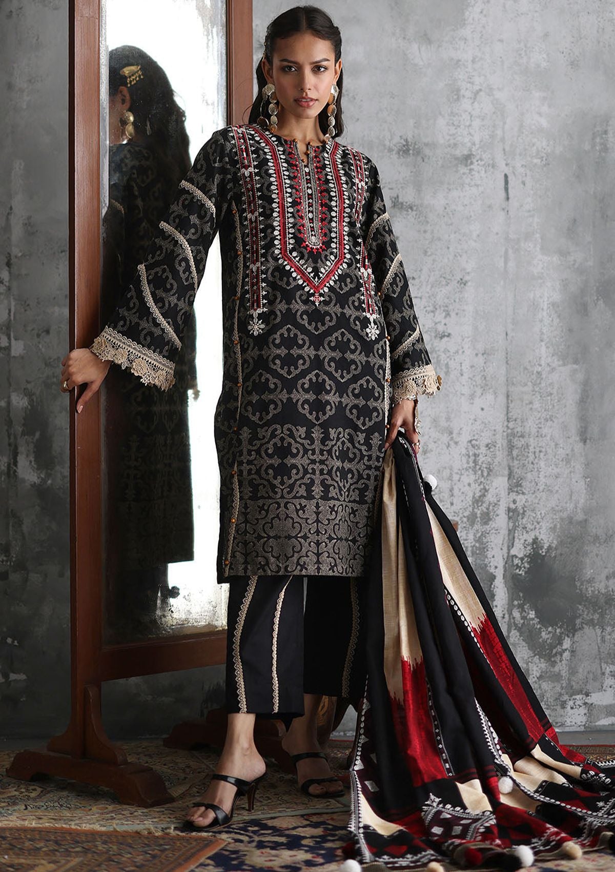 Gul Ahmed Emb Printed Khaddar'26 K-62064