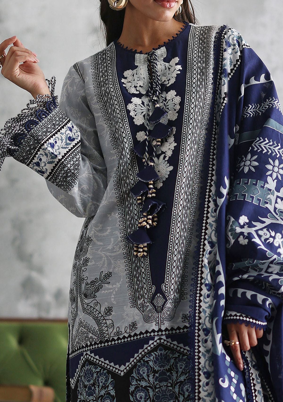 Gul Ahmed Emb Printed Khaddar'26 K-62087
