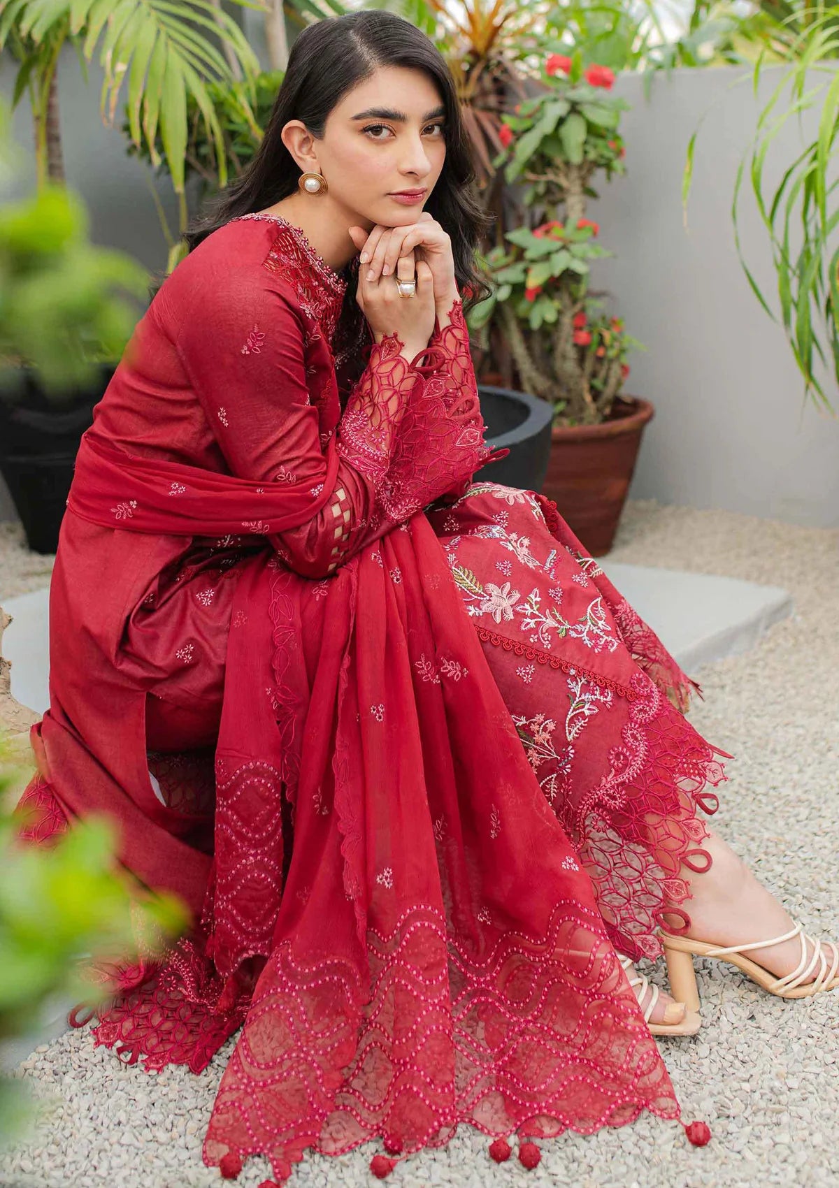 Qalamkar Qline Lawn'24 JK-14 MANON - Mohsin Saeed Fabrics