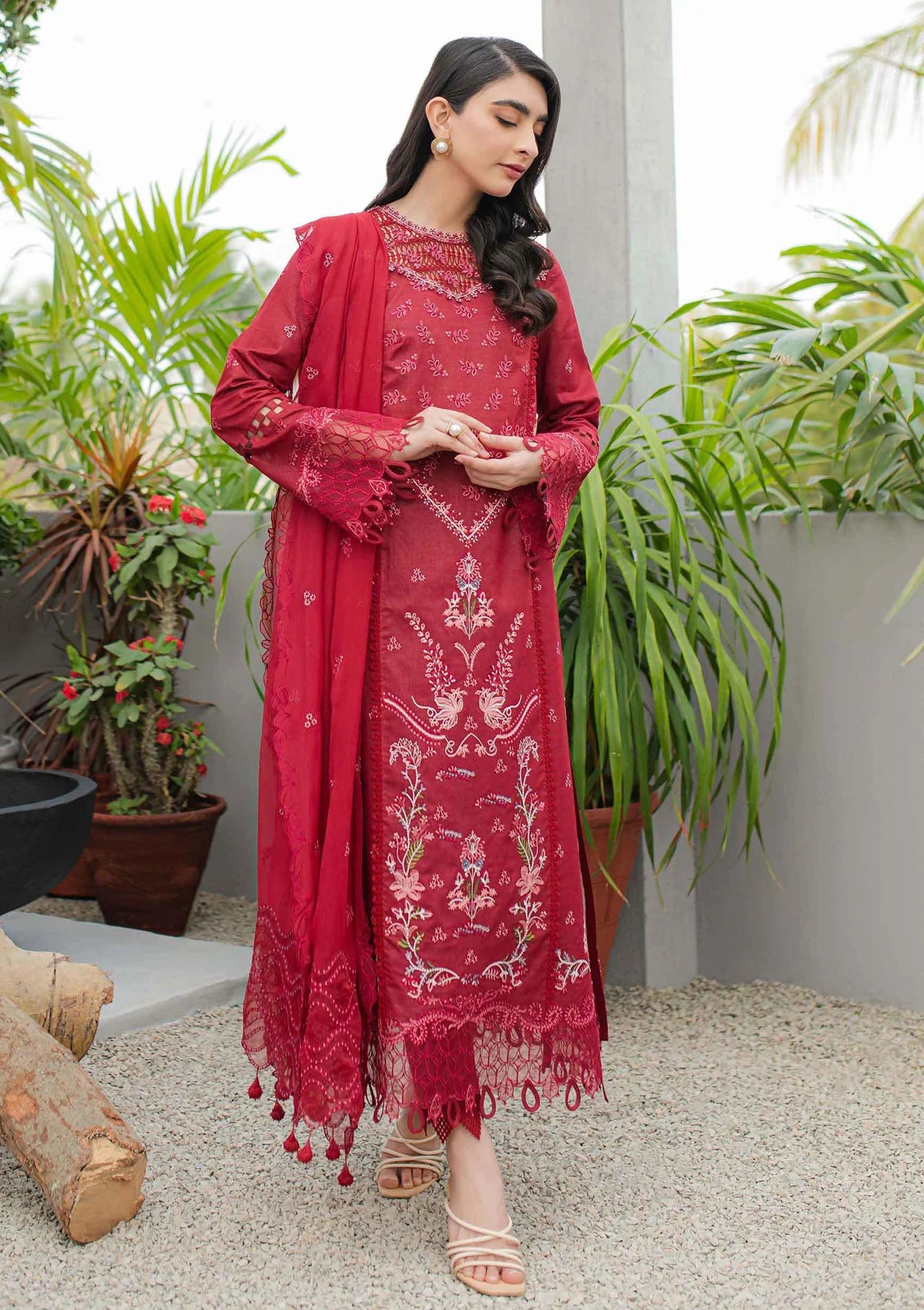Qalamkar Qline Lawn'24 JK-14 MANON - Mohsin Saeed Fabrics