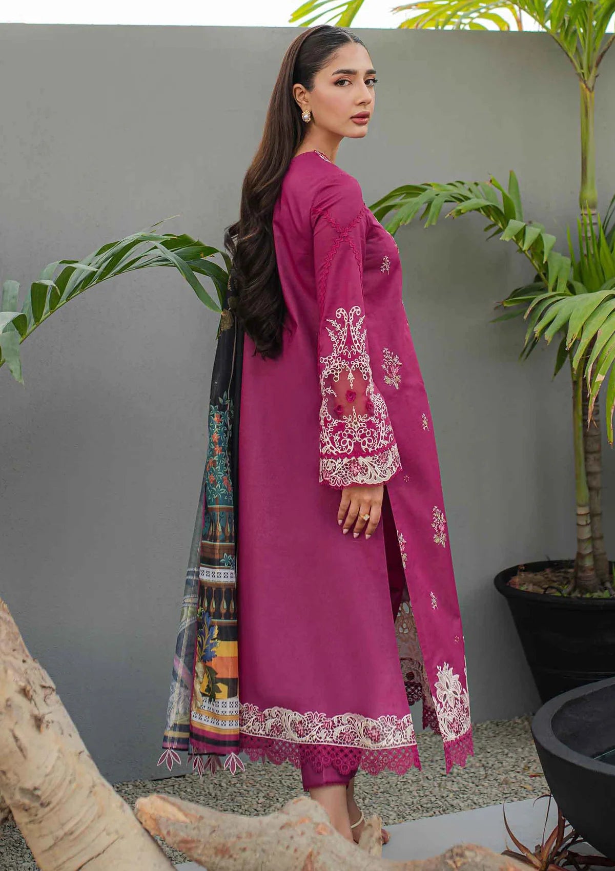 Qalamkar Qline Lawn'24 JK-16 SERAPHINA - Mohsin Saeed Fabrics