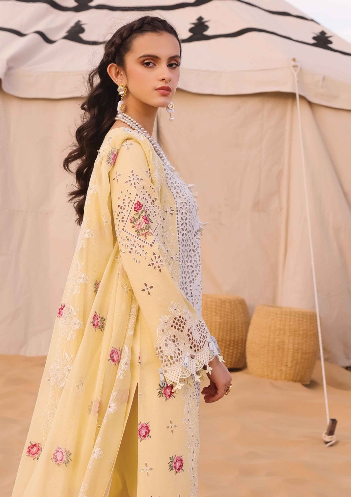 Qalamkar Chikankari Eid Edit'24 KM-01 NAIMAH - Mohsin Saeed Fabrics