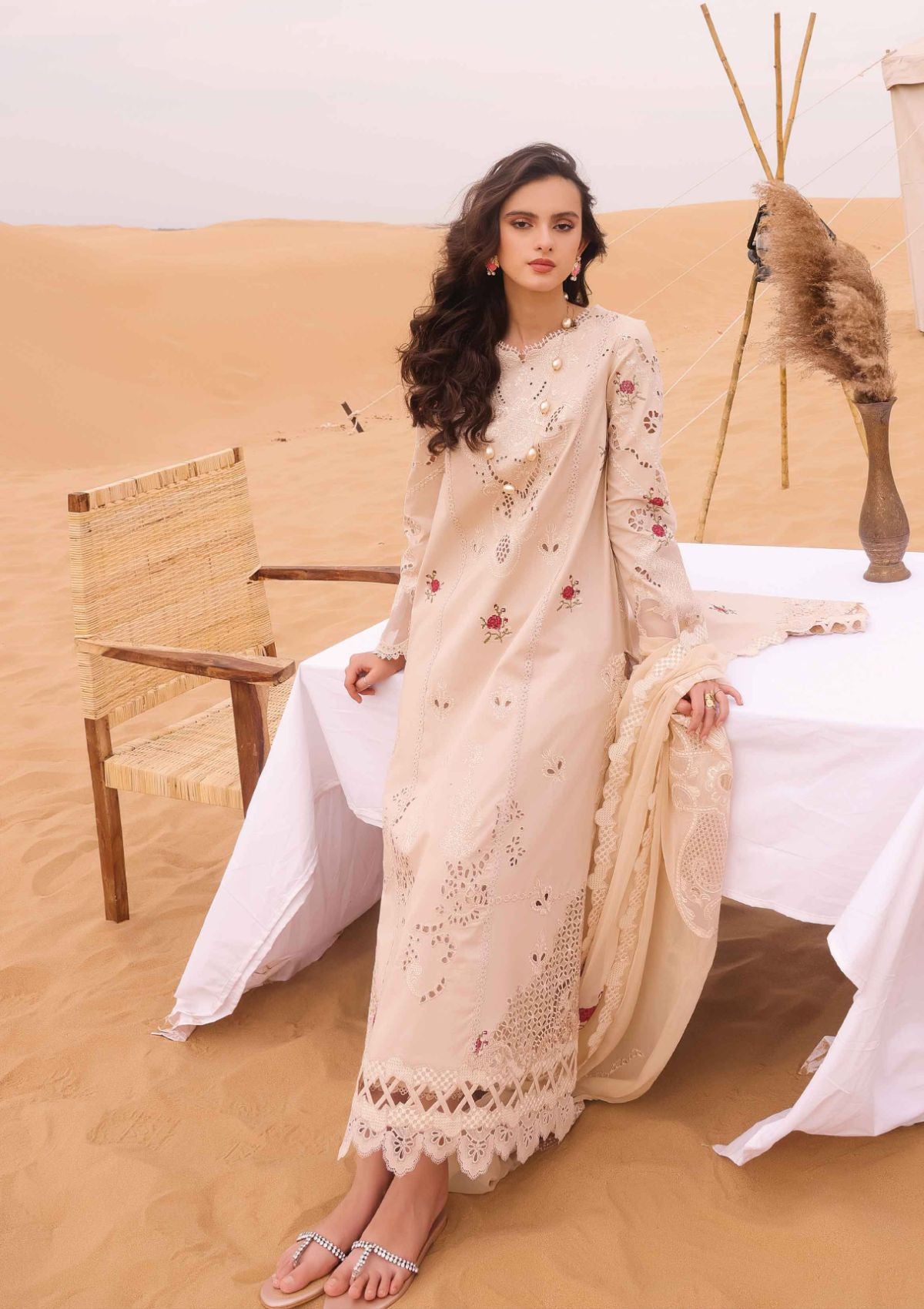 Qalamkar Chikankari Eid Edit'24 KM-07 CAOIMHE