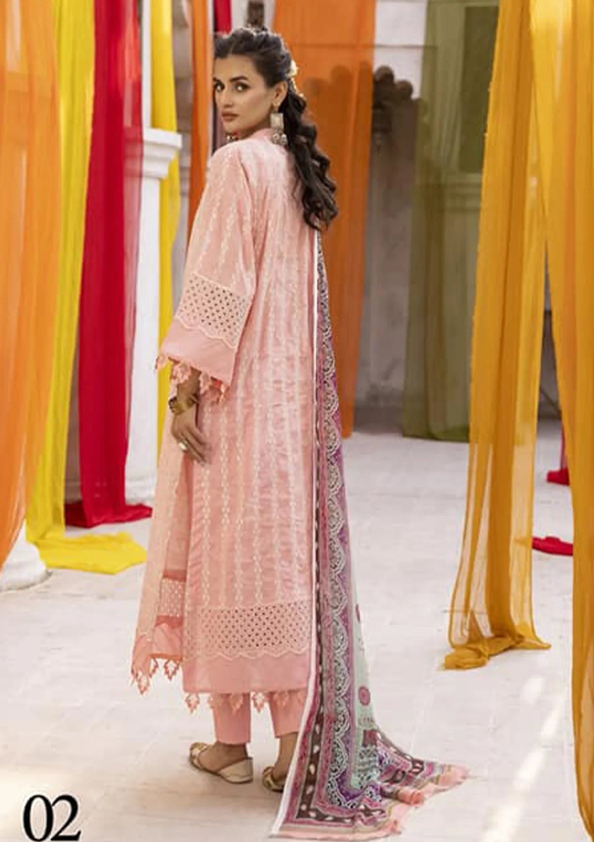 RA Mahee's Chunri Emb Lawn'24 Vol-29 ML-02 - Mohsin Saeed Fabrics