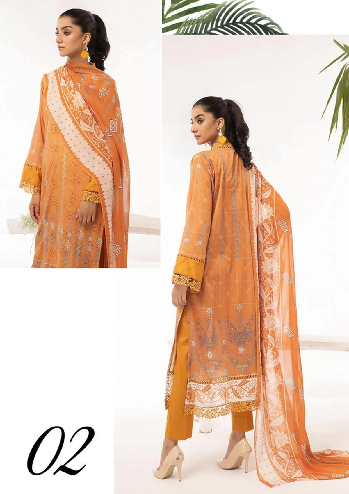 RA Mahee's Printed Lawn'24 Vol-09 ML-02 - Mohsin Saeed Fabrics