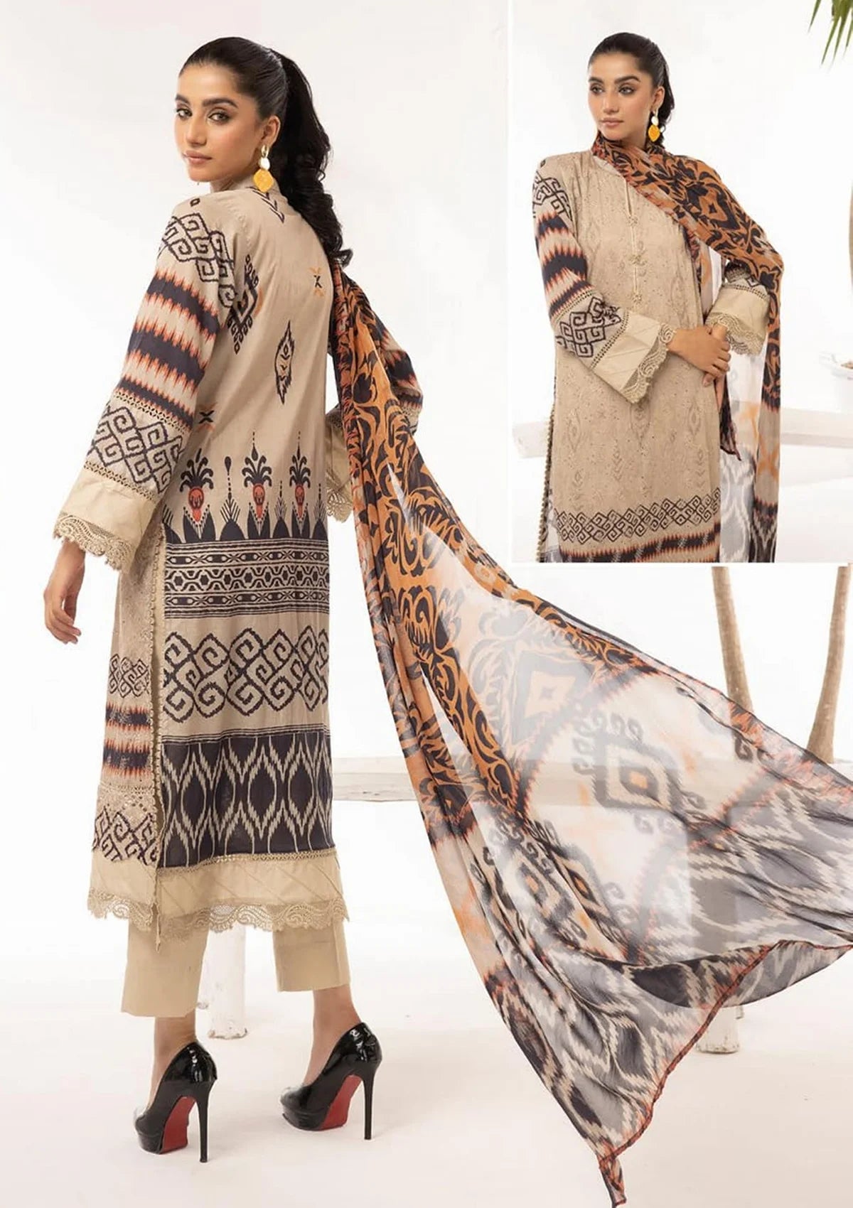 RA Mahee's Printed Lawn'24 Vol-09 ML-03 - Mohsin Saeed Fabrics
