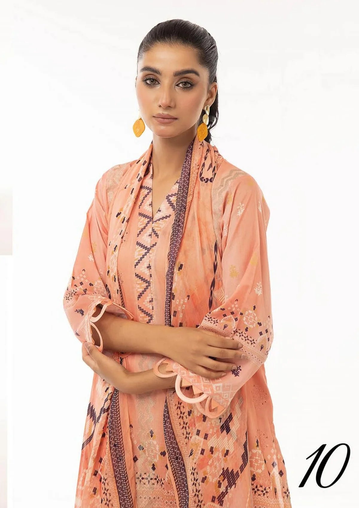 RA Mahee's Printed Lawn'24 Vol-09 ML-10 - Mohsin Saeed Fabrics