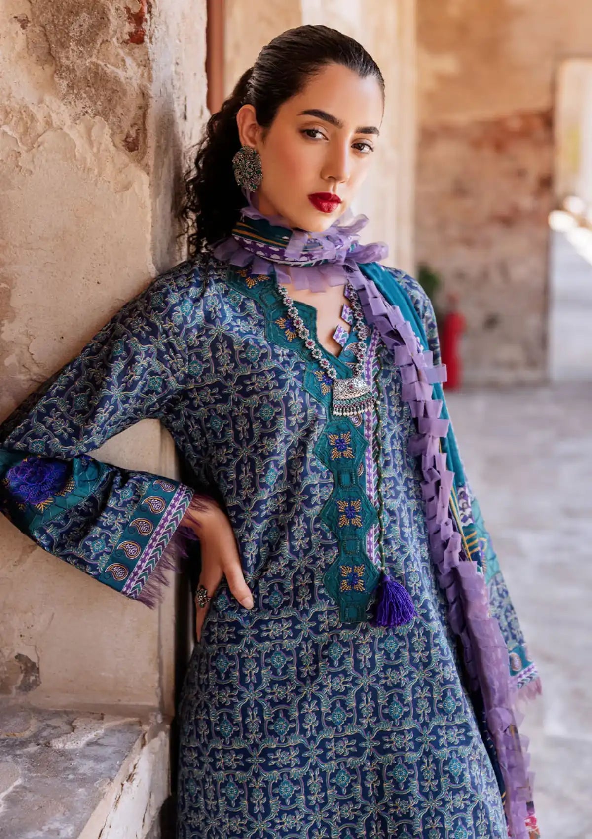 Roheenaz Taneez Block Print'24 RNB-06B-ELIKA