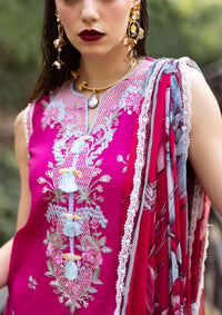 Roheenaz Dahlia Emb Lawn'24 Camellia 7B - Mohsin Saeed Fabrics