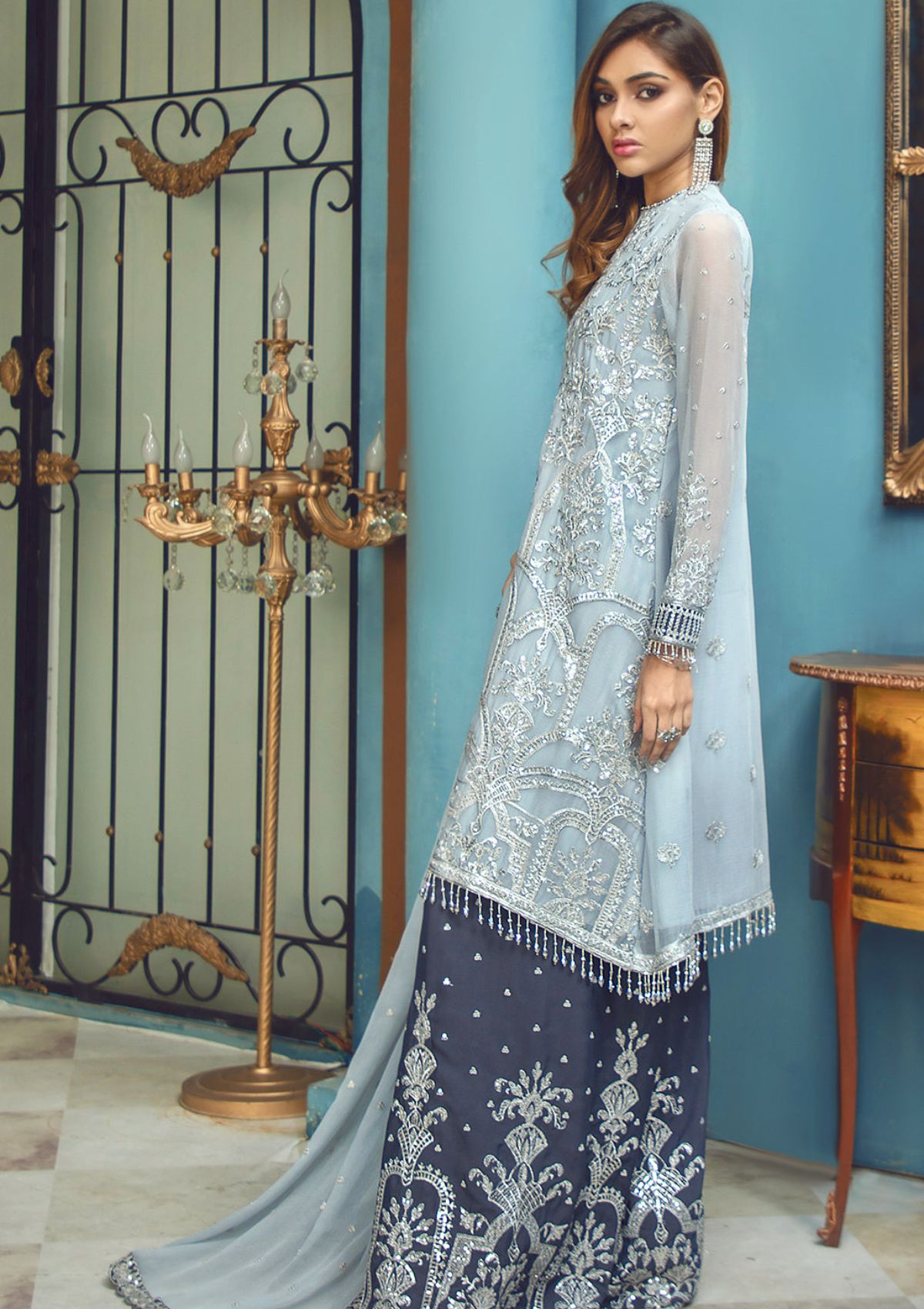 Zarif Rangrez Emb Chiffon'22 ZR-09 SERENE - Mohsin Saeed Fabrics