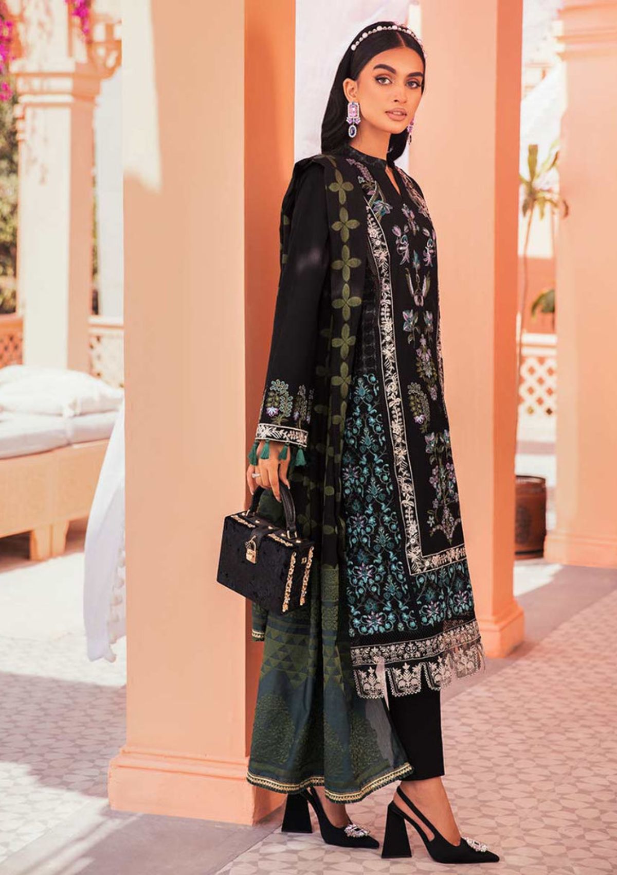 RajBari Premium Festive '23 D-1A is available at Mohsin Saeed Fabrics online shop All the top women brands in pakistan such as Freesia, Maria b, Zara Shahjahan, Asim Jofa, Zaha, Elan, Crimson, Sobia Nazir, Maryam n Maria, Hussain Rehar, Marjjan, Anaya by Kiran Chaudhary, johra, Shaista, farah talib aziz and Gul Ahmed. 