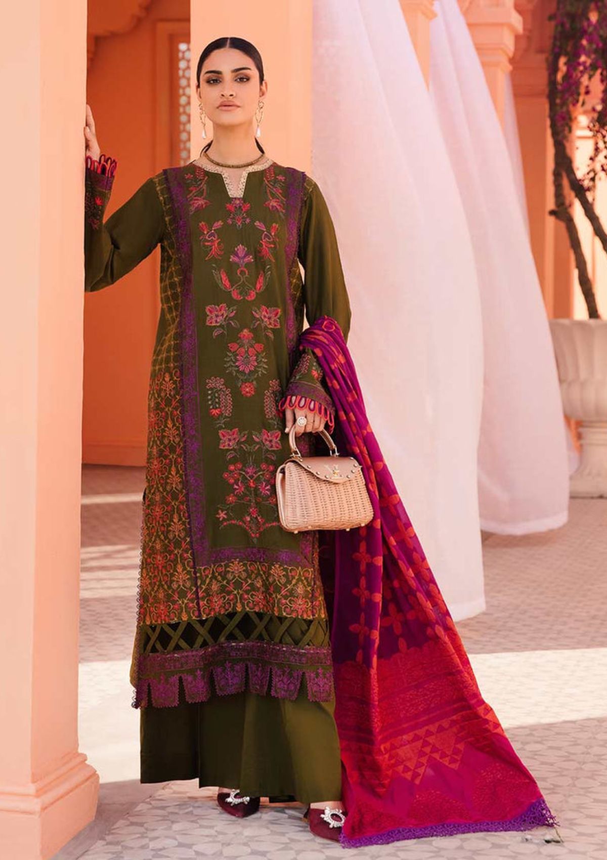 RajBari Premium Festive '23 D-1B is available at Mohsin Saeed Fabrics. ✓ shop all the top women clothing brands in pakistan ✓ Best Price and Offers ✓ Free Shipping ✓ Cash on Delivery ✓ formal & Wedding Collections 