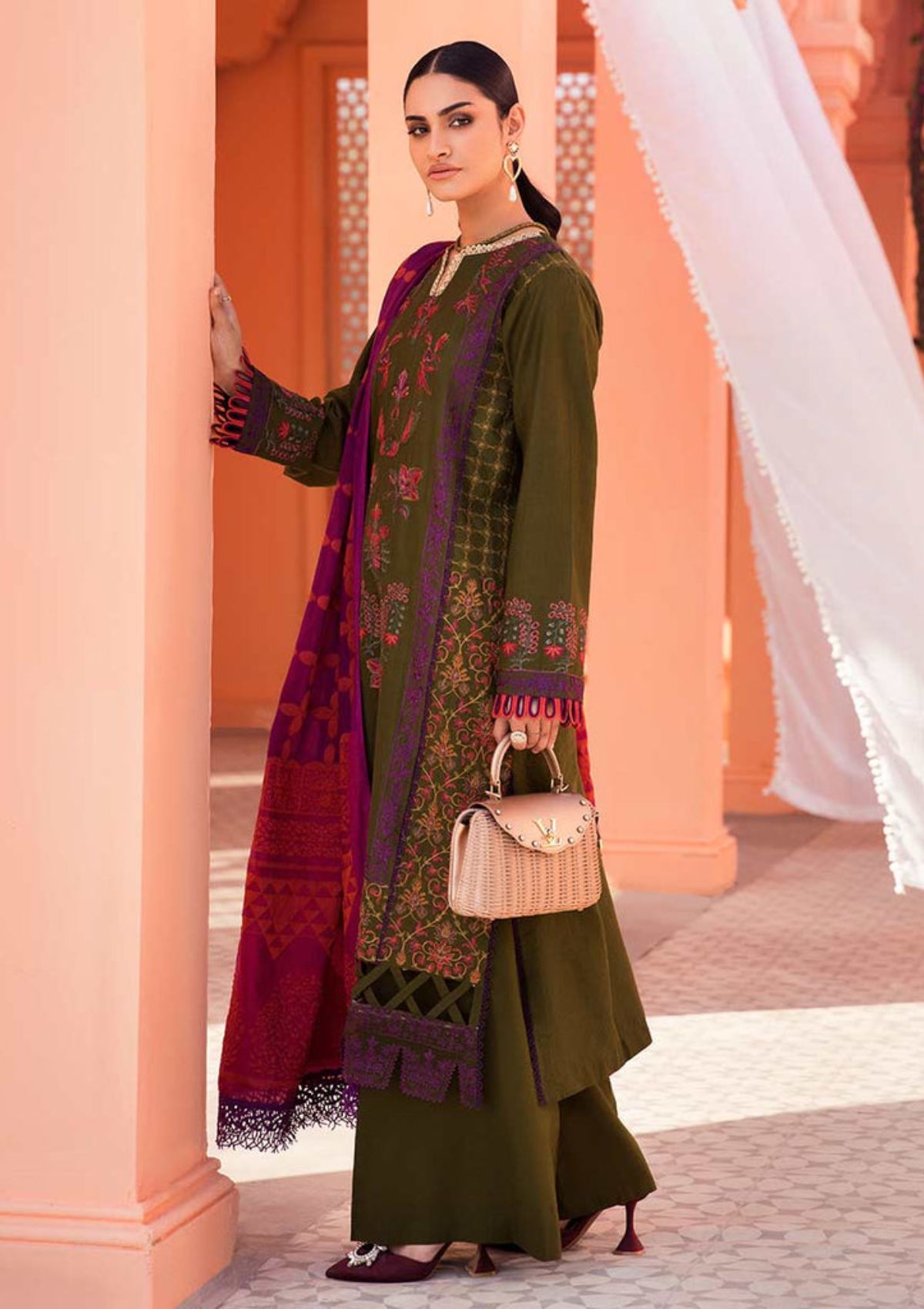 RajBari Premium Festive '23 D-1B is available at Mohsin Saeed Fabrics online shop All the top women brands in pakistan such as Freesia, Maria b, Zara Shahjahan, Asim Jofa, Zaha, Elan, Crimson, Sobia Nazir, Maryam n Maria, Hussain Rehar, Marjjan, Anaya by Kiran Chaudhary, johra, Shaista, farah talib aziz and Gul Ahmed. 