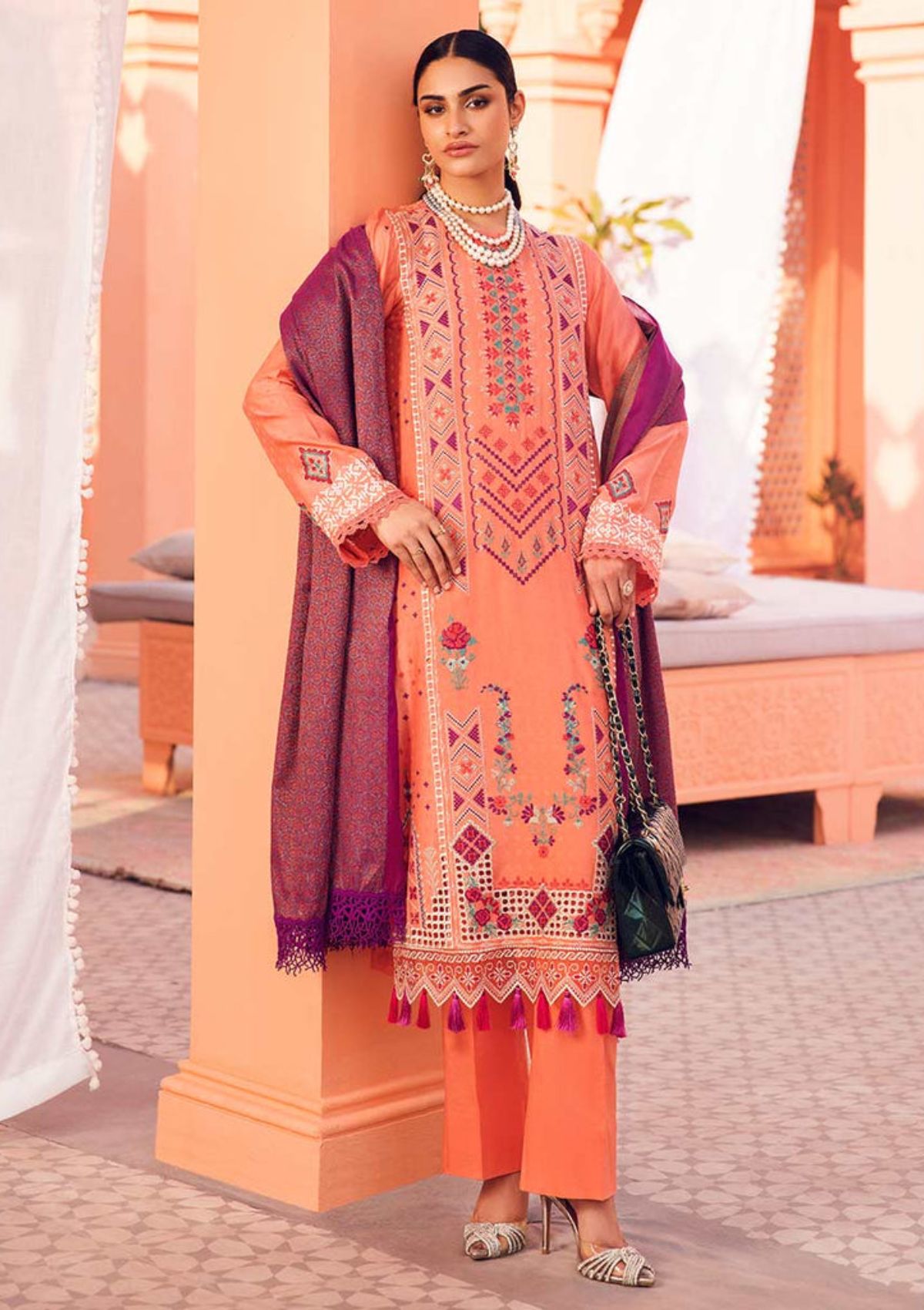 RajBari Premium Festive '23 D-3B is available at Mohsin Saeed Fabrics. ✓ shop all the top women clothing brands in pakistan ✓ Best Price and Offers ✓ Free Shipping ✓ Cash on Delivery ✓ formal & Wedding Collections 