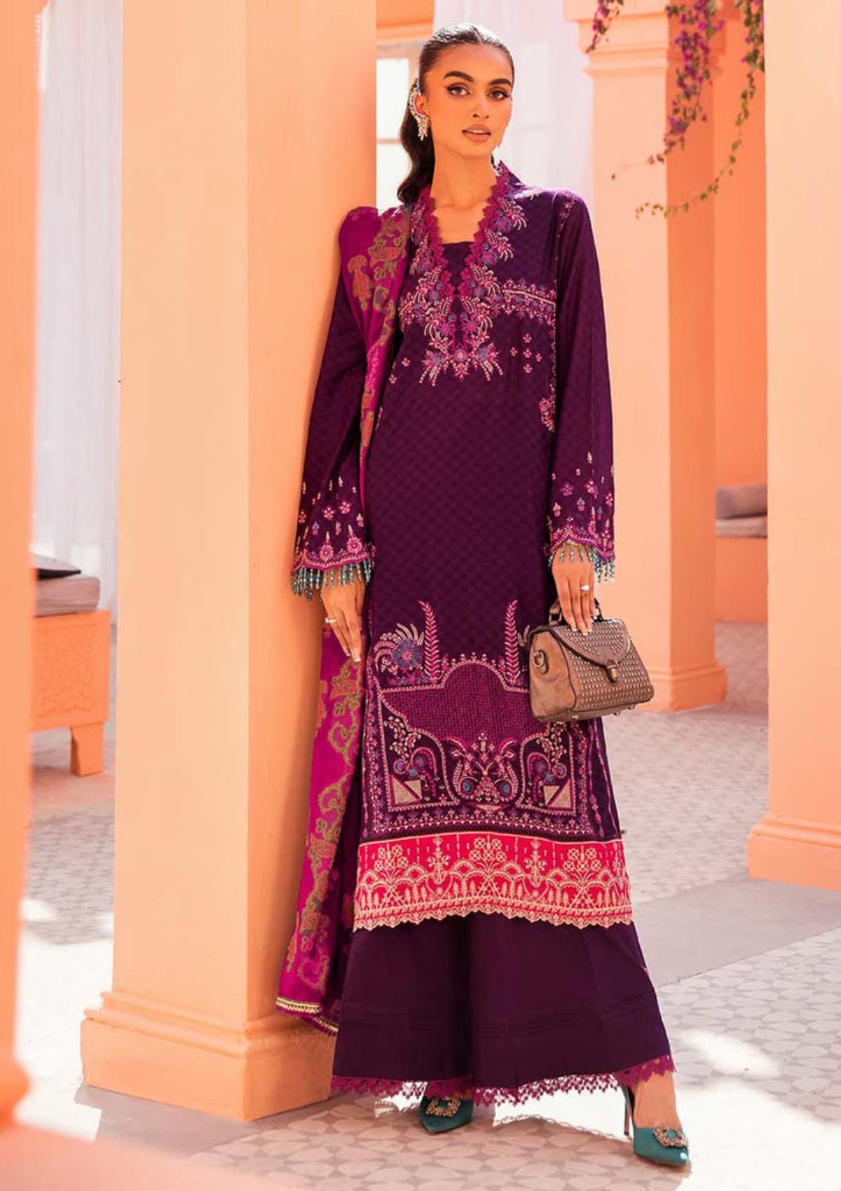 RajBari Premium Festive '23 D-4A is available at Mohsin Saeed Fabrics. ✓ shop all the top women clothing brands in pakistan ✓ Best Price and Offers ✓ Free Shipping ✓ Cash on Delivery ✓ formal & Wedding Collections 