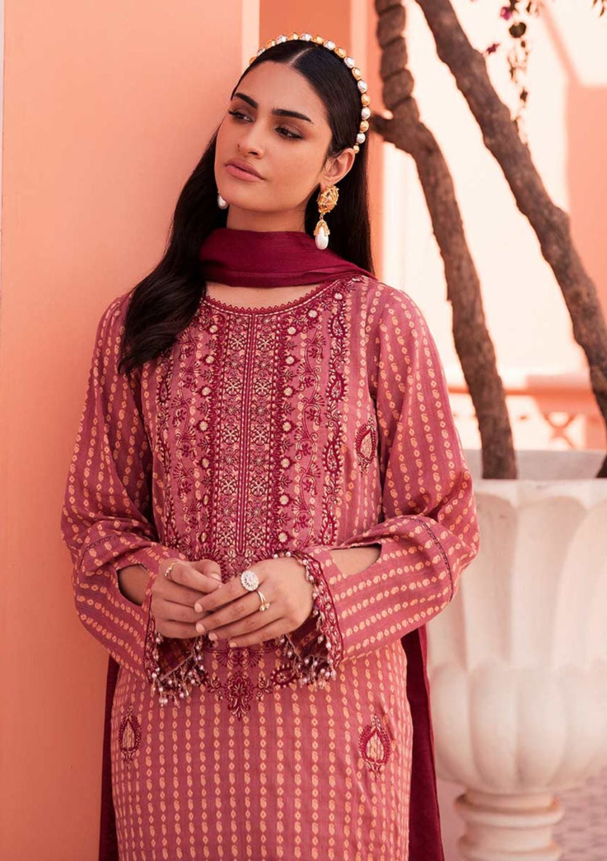 RajBari Premium Festive '23 D-7B is available at Mohsin Saeed Fabrics online shop All the top women brands in pakistan such as Freesia, Maria b, Zara Shahjahan, Asim Jofa, Zaha, Elan, Crimson, Sobia Nazir, Maryam n Maria, Hussain Rehar, Marjjan, Anaya by Kiran Chaudhary, johra, Shaista, farah talib aziz and Gul Ahmed. 