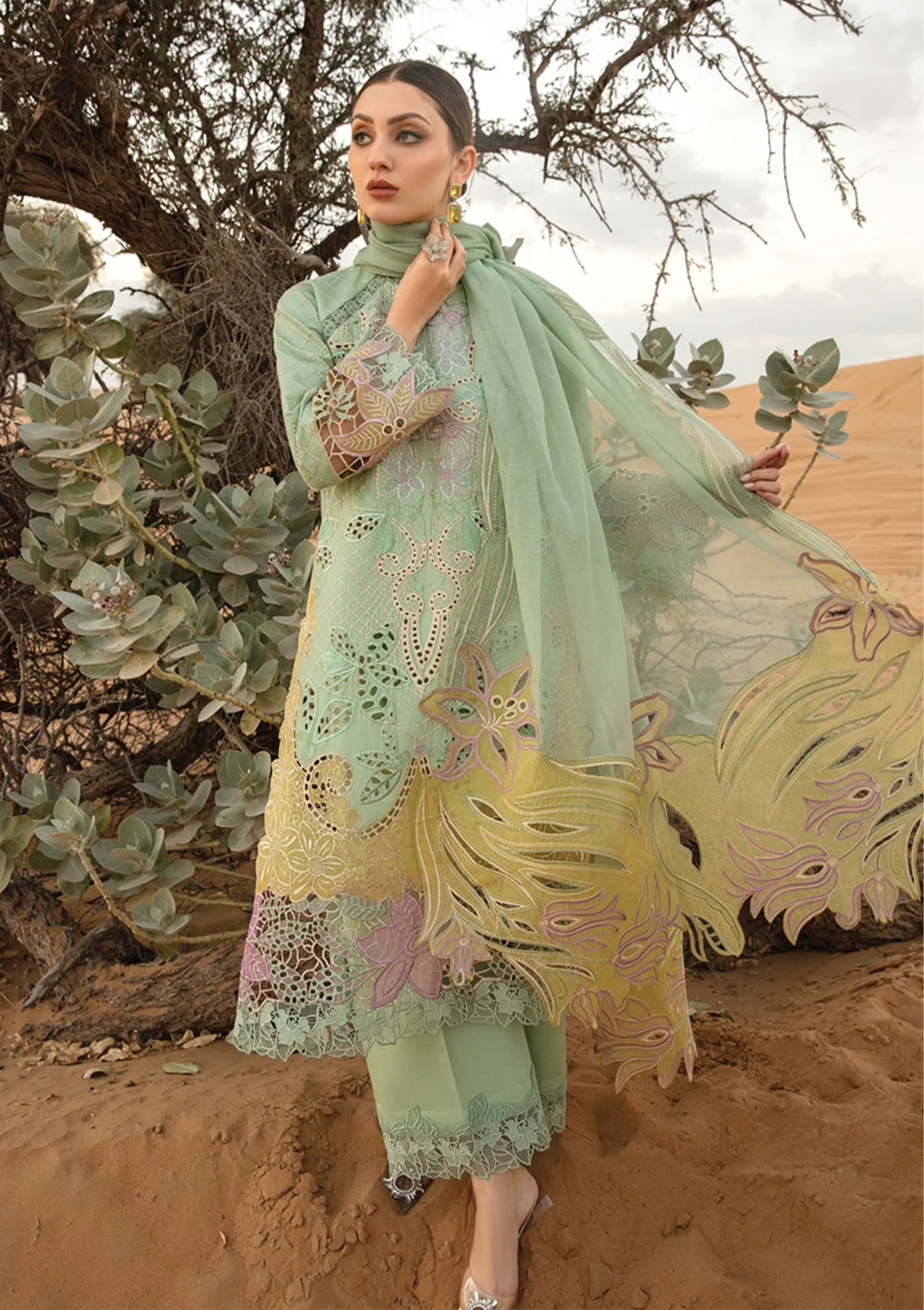 Rang Rasiya Premium Lawn'24 D-08-Elnaz - Mohsin Saeed Fabrics