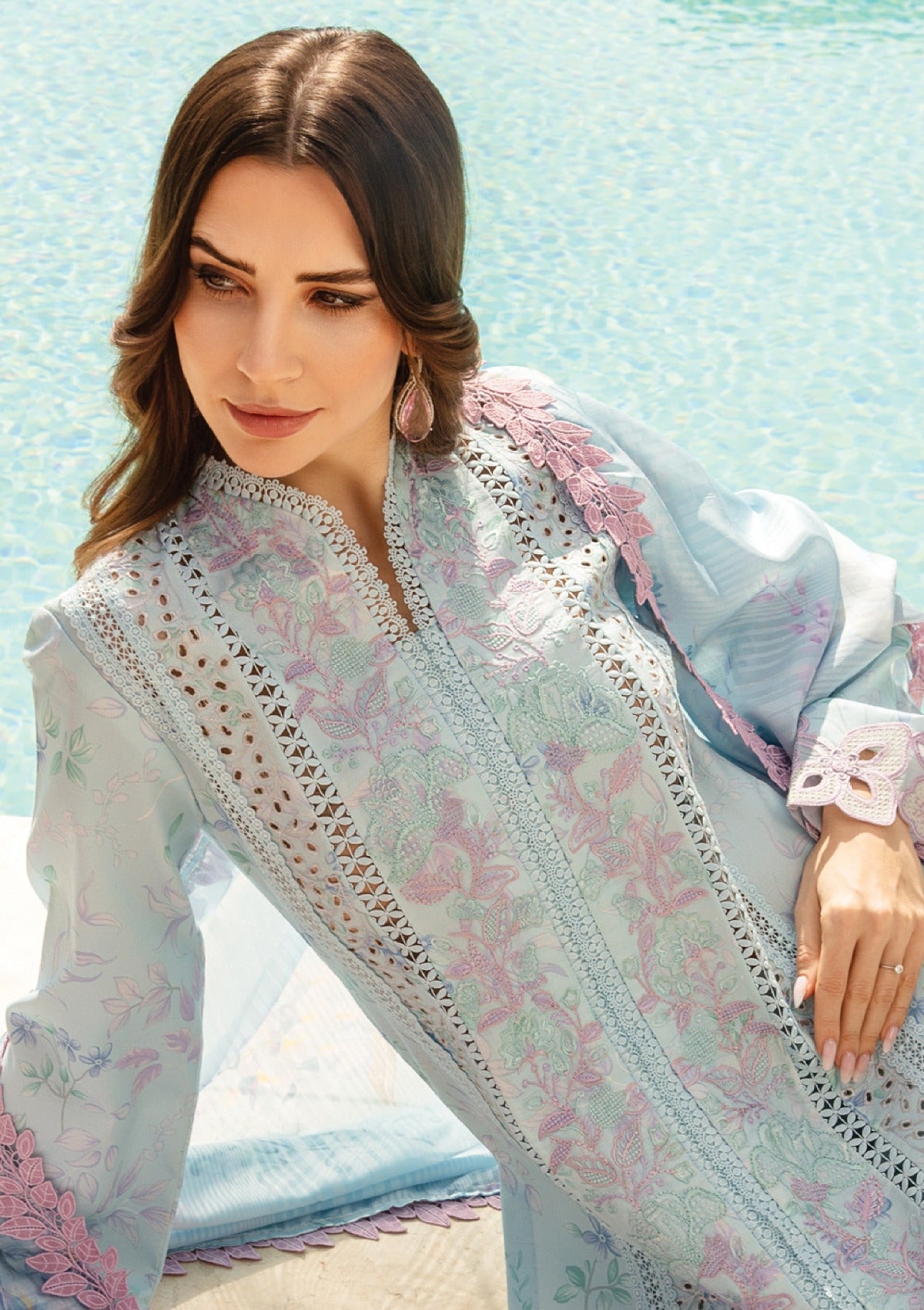 Rang Rasiya Carnation Summer'24 D-09 Ocean - Mohsin Saeed Fabrics