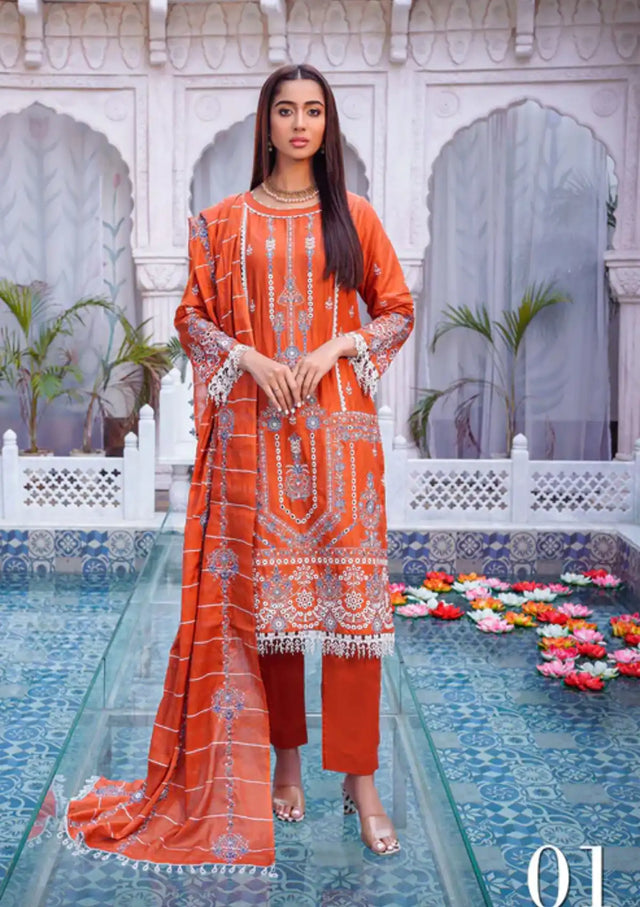 Rimal By Usman Kashif'24 Vol-06 D-01 - Mohsin Saeed Fabrics