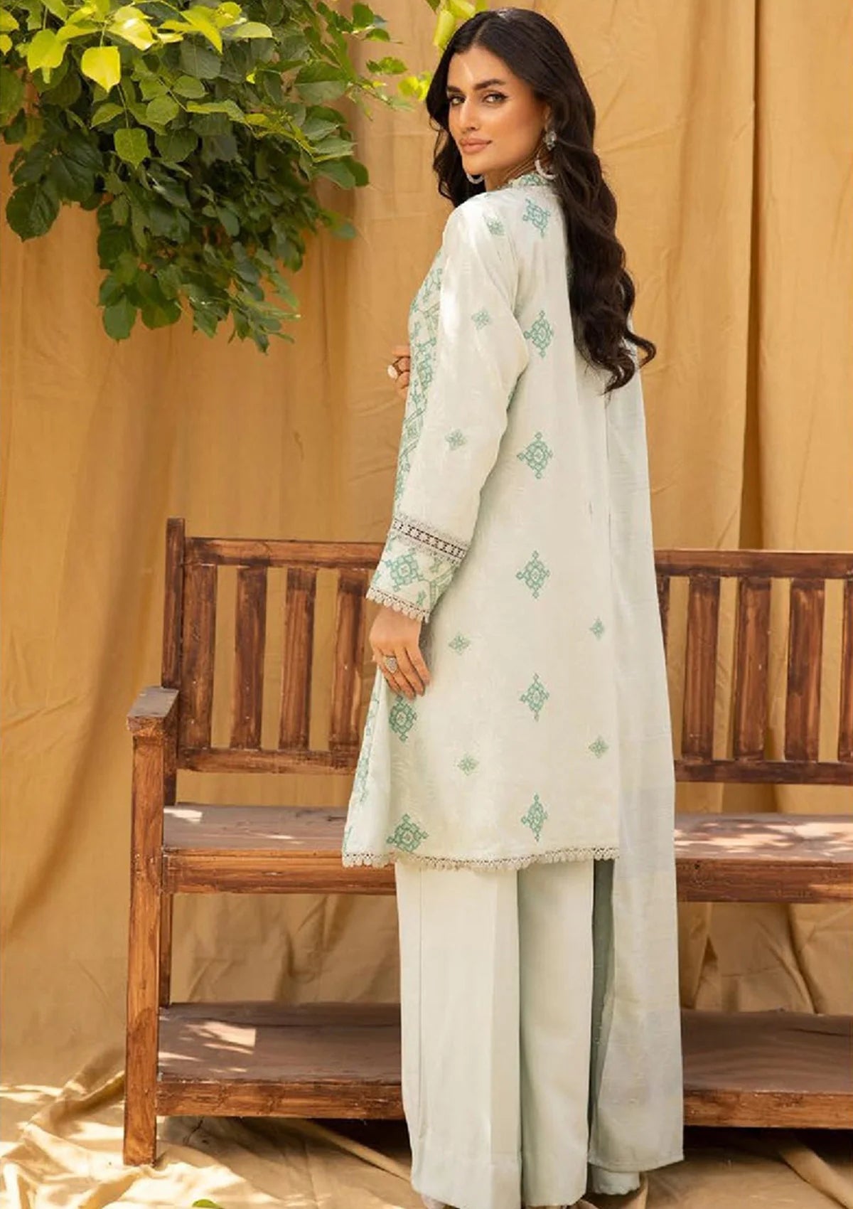 Riwayat Emb Leather Peach'23 R-08 - Mohsin Saeed Fabrics