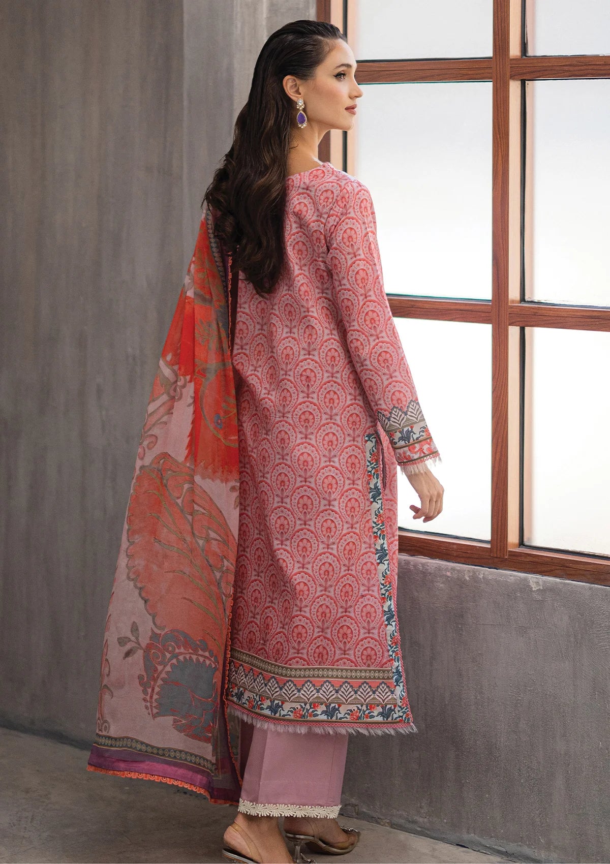 Roheenaz Azalea Printed Lawn'24 RNZ-03B - Mohsin Saeed Fabrics