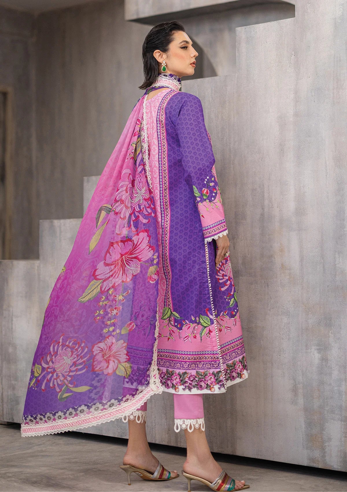 Roheenaz Azalea Printed Lawn'24 RNZ-04B - Mohsin Saeed Fabrics