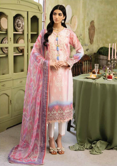 Roheenaz Flora Printed Lawn'24 RNP-01A-AMARA - Mohsin Saeed Fabrics
