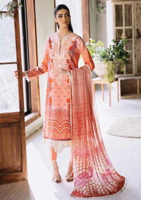 Roheenaz Flora Printed Lawn'24 RNP-04B-SERENADE - Mohsin Saeed Fabrics