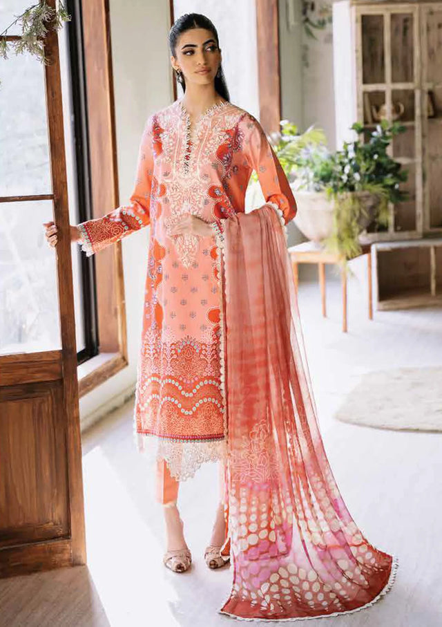 Roheenaz Flora Printed Lawn'24 RNP-04B-SERENADE - Mohsin Saeed Fabrics