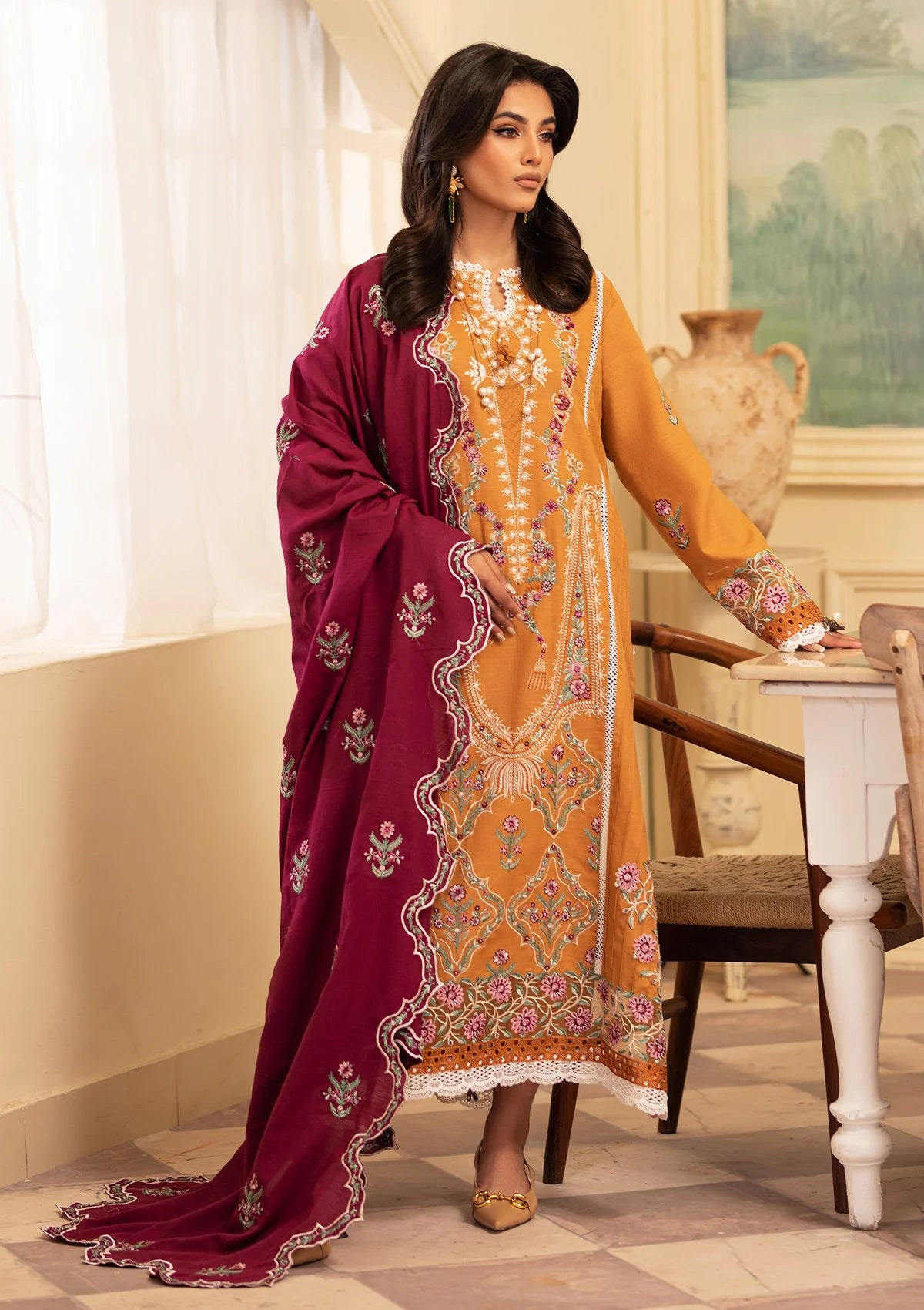 Roheenaz Meraki Winter'24 RNZ-08B SAFFRON