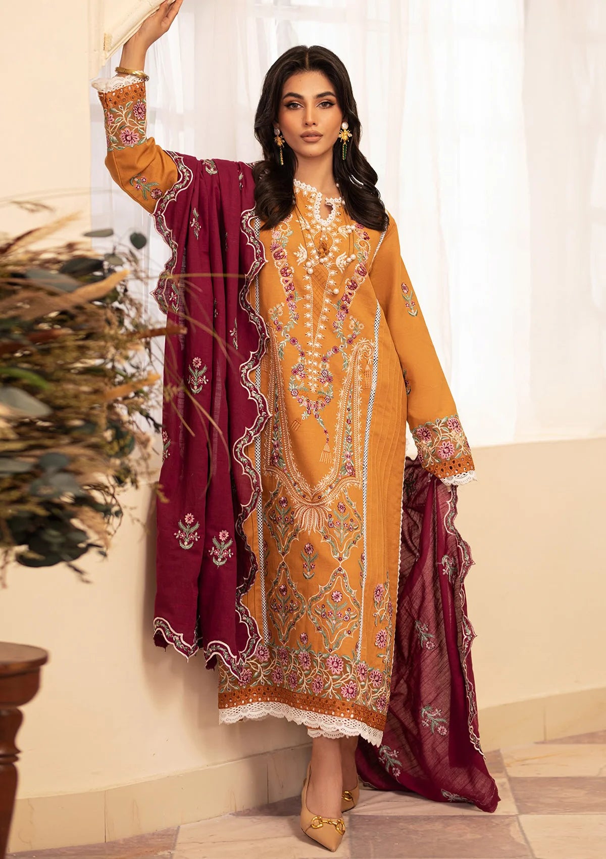 Roheenaz Meraki Winter'24 RNZ-08B SAFFRON