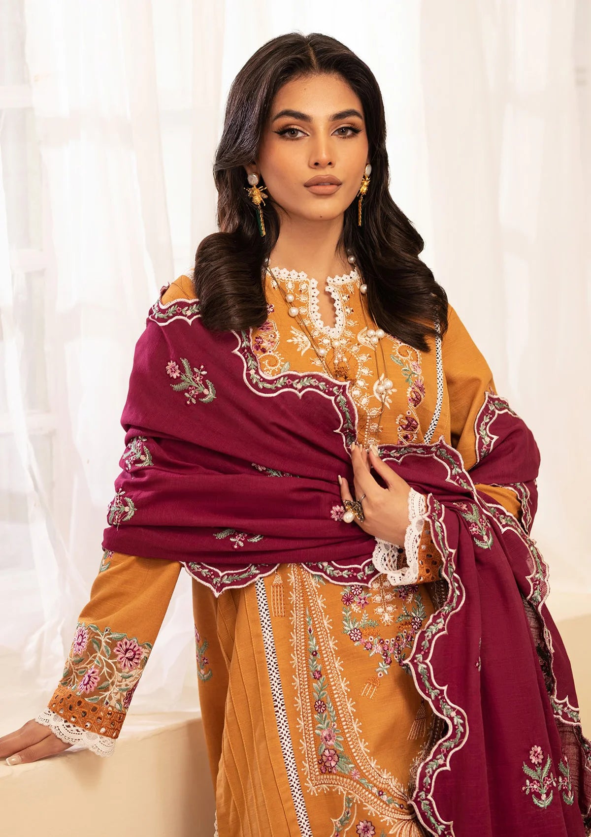 Roheenaz Meraki Winter'24 RNZ-08B SAFFRON