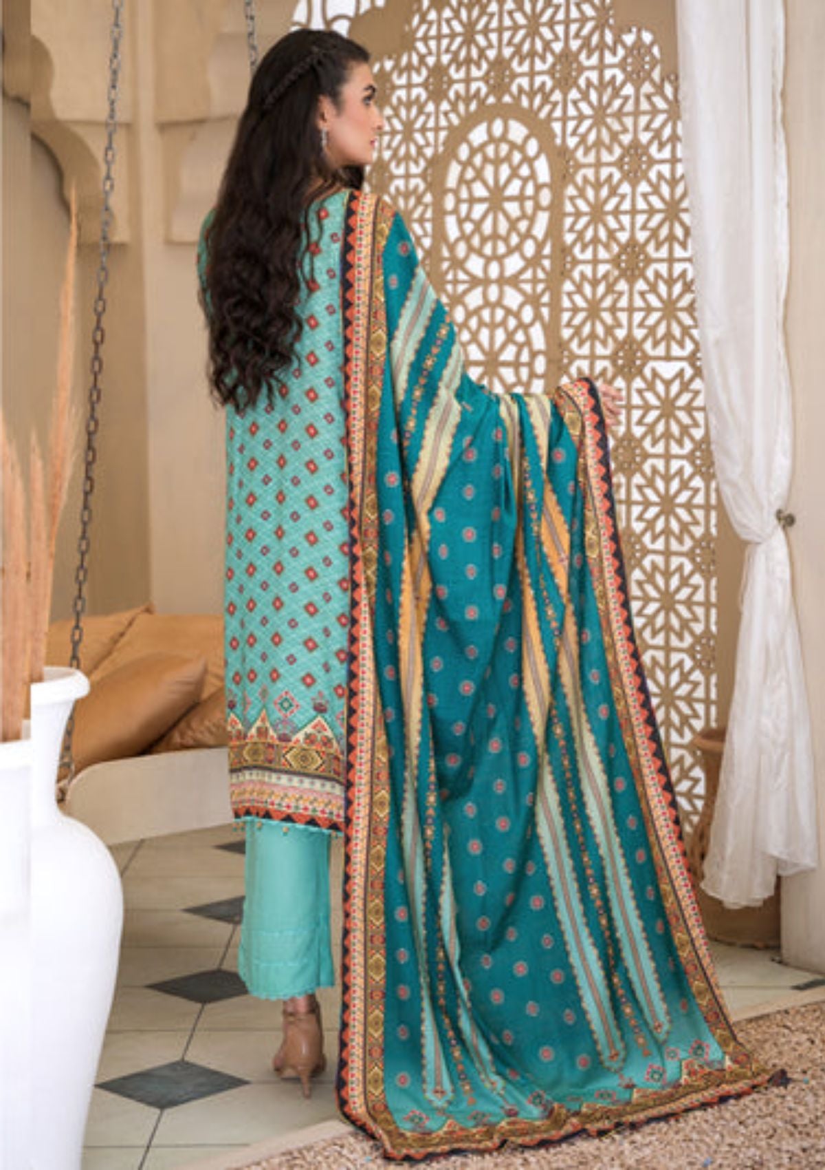 Rosaliana Slub Chikankari By MTF'23 D-01 - Mohsin Saeed Fabrics