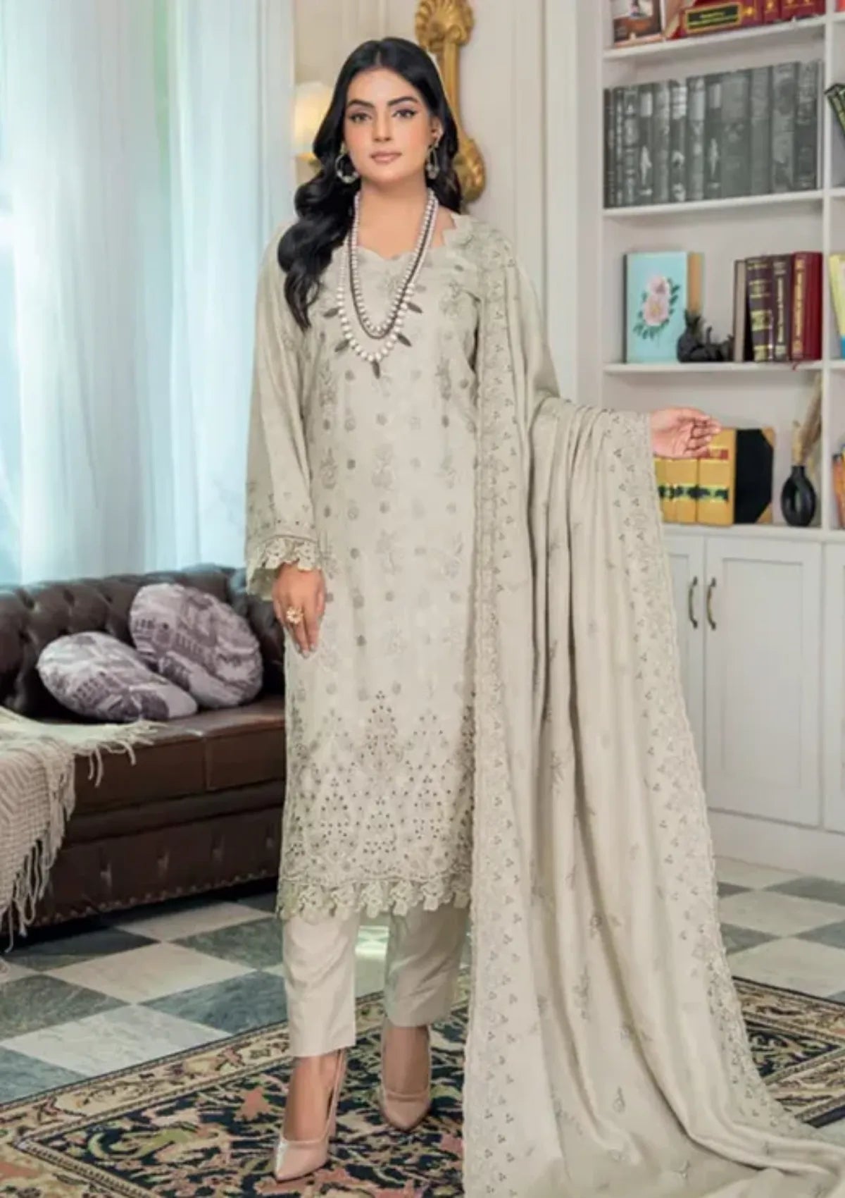 Rubab Riaz Riaz Arts Rubab Premium Winter'25 D-07 – Mohsin Saeed Fabrics