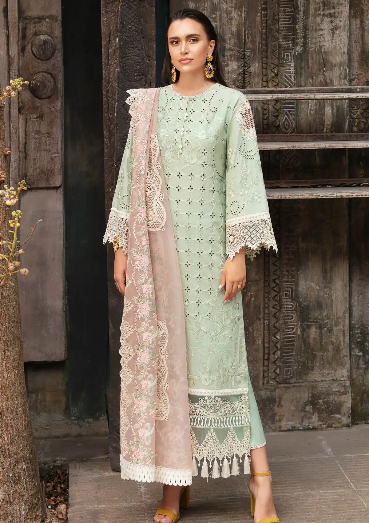 Serene Reve Luxury Lawn'24 S.L-57 Elisé - Mohsin Saeed Fabrics