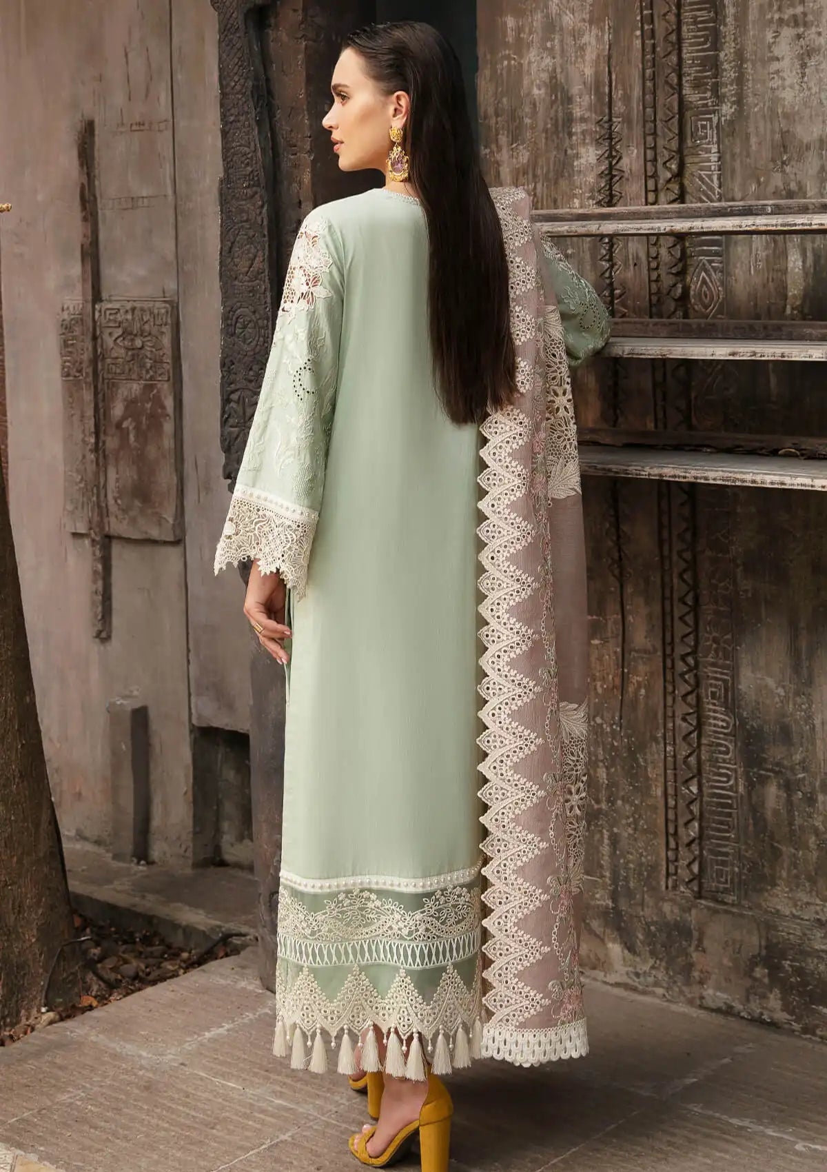 Serene Reve Luxury Lawn'24 S.L-57 Elisé - Mohsin Saeed Fabrics