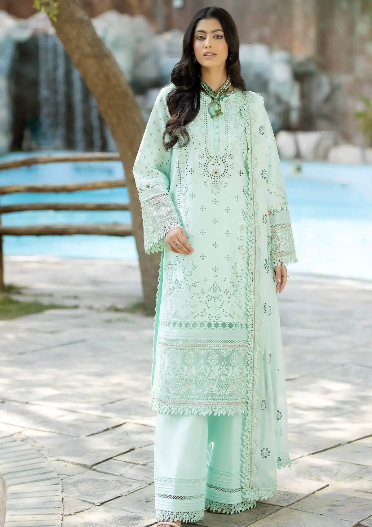 Imrozia Serene Subah-e-Roshan Lawn'24 SL-65 Aarzoo - Mohsin Saeed Fabrics